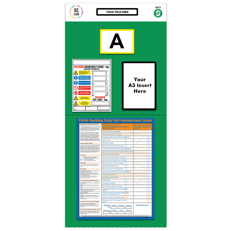 Modulean® Single Aisle Marker Rack End Board 6, Rack Assessment